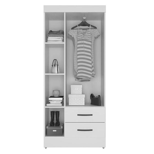 Imagem de Guarda Roupa Solteiro Lite 3 Portas Nature Off White - Móveis Leão