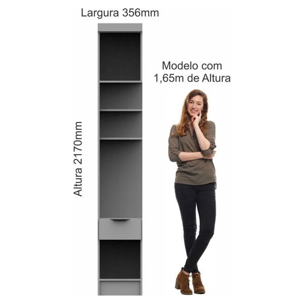 Imagem de Guarda Roupa Solteiro Modulado 5 Peças Infinity