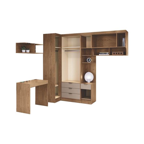 Imagem de Guarda Roupa Solteiro Modulado 6 Peças Infinity