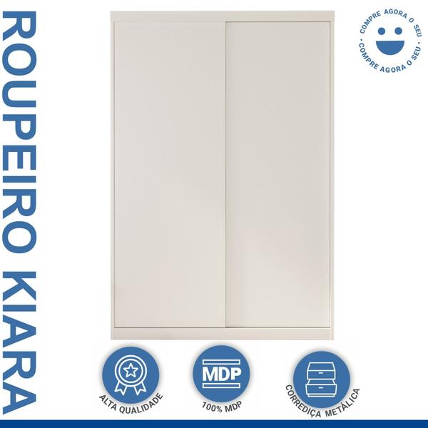 Imagem de Guarda Roupa Solteiro Premium Kiara 138cm 2 Portas 2 Gavetas Espresso Móveis