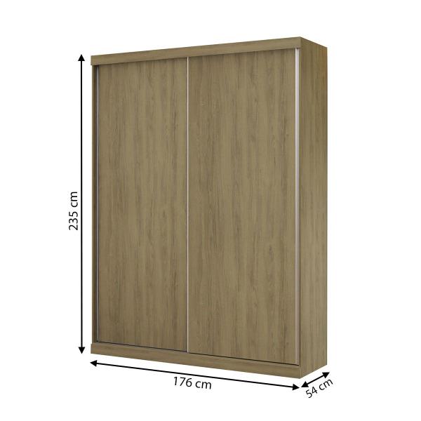 Imagem de Guarda-Roupa Solteiro Sartori 2 Portas 3 Gavetas 100% Mdf Cedro 4079 - Pnr Móveis