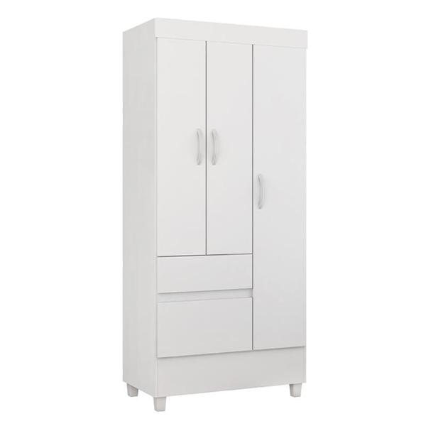 Imagem de Guarda Roupa Solteiro Wind 3 Portas e 2 Gavetas Flex Branco - Demóbile