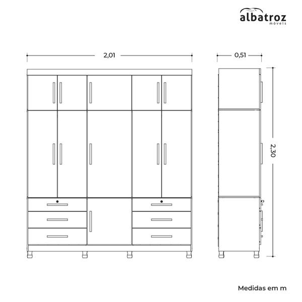 Imagem de Guarda Roupa Triton Plus Modular Móveis Albatroz