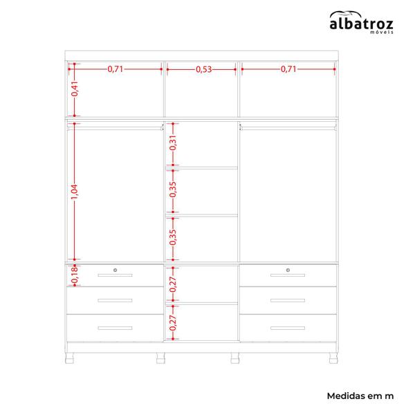 Imagem de Guarda Roupa Triton Plus Modular Móveis Albatroz