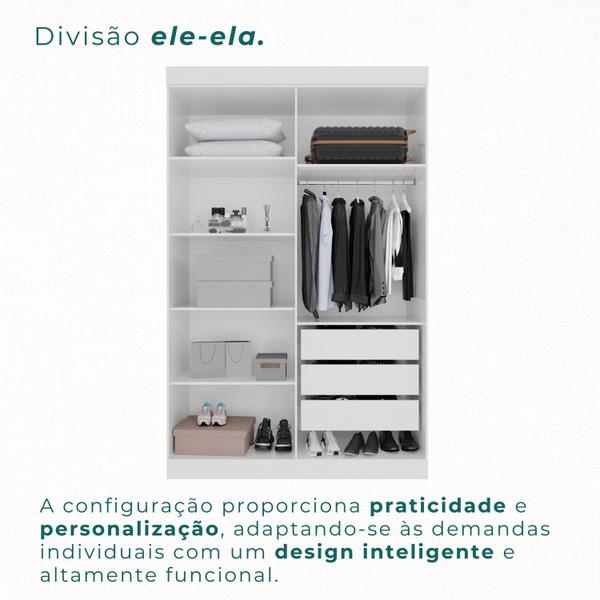 Imagem de Guarda-roupa Ubatuba Plus 4 Portas 3 Gavetas