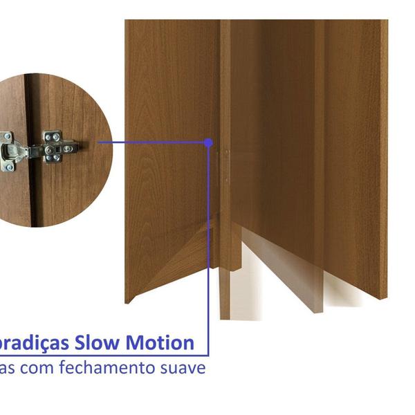 Imagem de Guarda-roupa Valencia 6 Portas 100% Mdf Nogueira/Gianduia