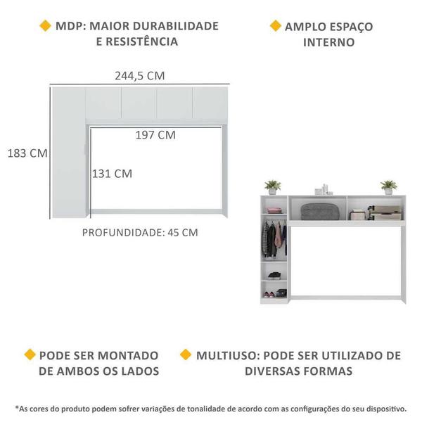 Imagem de Guarda-Roupas 5 Portas Dublin Multimóveis MP4021 Branco