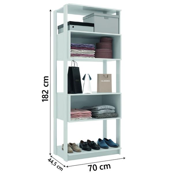 Imagem de Guarda Roupas Closet Modulado Aberto e Organizador Com 2 Nichos Verona Batrol