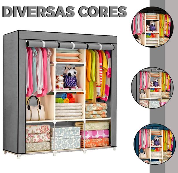 Imagem de Guarda Roupas Dobrável Organizador Multiuso De Roupa Diversas Cores