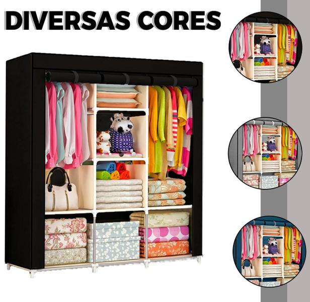 Imagem de Guarda Roupas Dobrável Organizador Multiuso De Roupa Diversas Cores