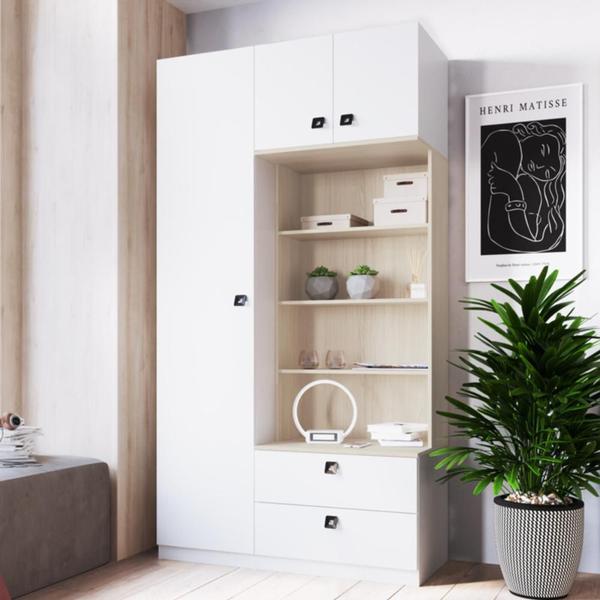 Imagem de Guarda Roupas Modulado 1 Porta E Organizador Linha Free - Be Mobiliário