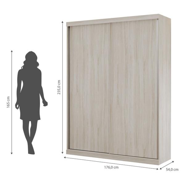 Imagem de Guarda Roupas Modulado Solteiro 176cm 2 Portas de Correr 100% Mdf Royal