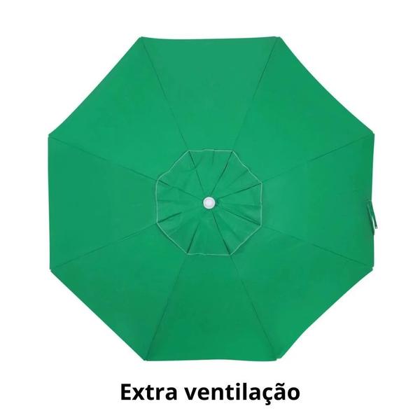 Imagem de Guarda Sol 2 M Bagum Praia Piscina Verde Bandeira Haste em Aluminio  Bel 