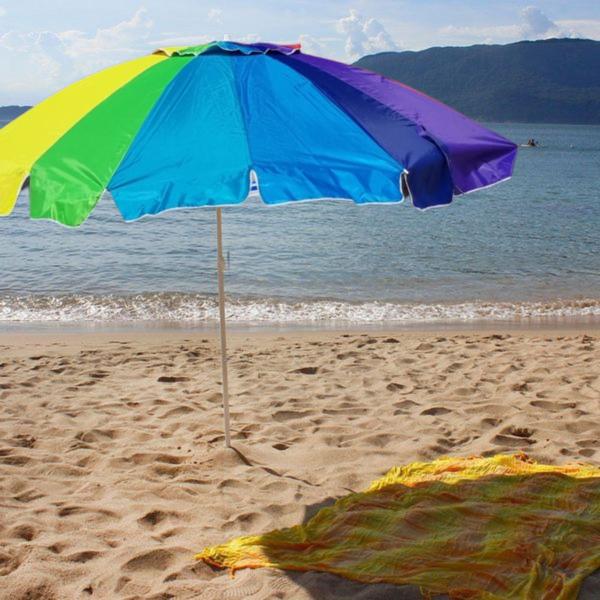 Guarda Sol Enorme Poteção UV Cores em Gomos 2,2m Piscina Pra - Bel Imagem de Guarda Sol Enorme Poteção UV Cores em Gomos 2,2m Piscina Pra