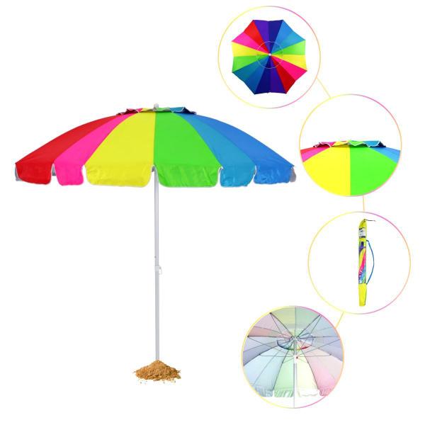 Guarda Sol Enorme Poteção UV Cores em Gomos 2,2m Piscina Pra - Bel Imagem de Guarda Sol Enorme Poteção UV Cores em Gomos 2,2m Piscina Pra