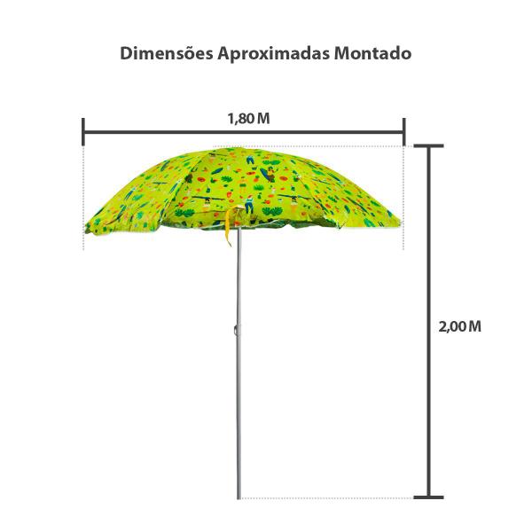 Guarda-sol Gigante 1,80m Praia Pesca Estampa Amarela Surf - Mor Imagem de Guarda-sol Gigante 1,80m Praia Pesca Estampa Amarela Surf