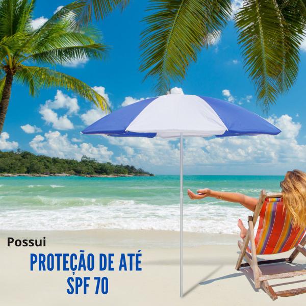 Imagem de Guarda Sol Gigante Resistente 1,80m Praia Piscina Camping