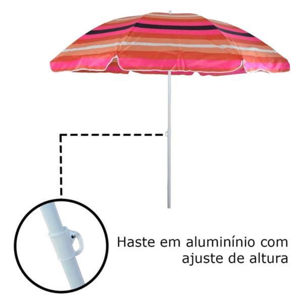 Imagem de Guarda Sol Inox 2,40M Estampado Diversas Cores IMPORTWAY