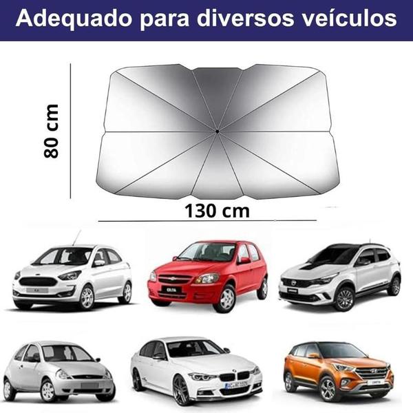 Imagem de Guarda Sol Parabrisa Carro Proteção Solar Guarda Chuva Uv+