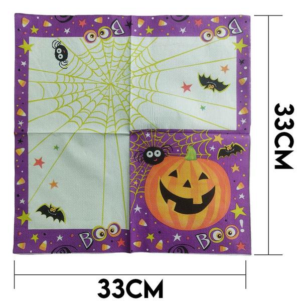 Imagem de Guardanapo de Papel Halloween Roxo 33cm 20 Unidades