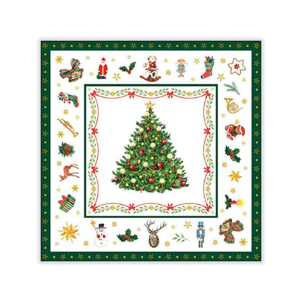 Imagem de Guardanapo Decoupage com 20 Uni Christmas Evergreen White
