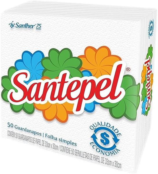 Imagem de Guardanapo Folha Simples Santepel 33x30 Kit 500 folhas