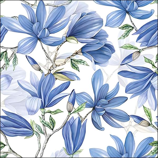 Imagem de Guardanapo para Decoupage Ambiente Magnolia Acuminata Branco com 20 Unidades