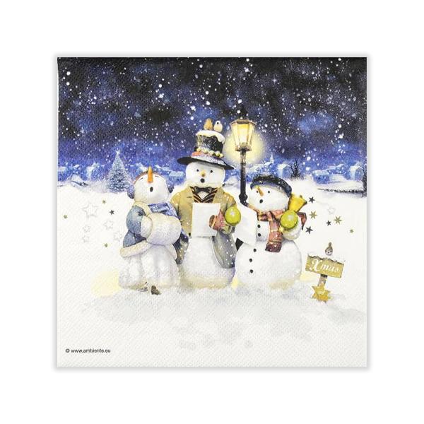 Imagem de Guardanapo para Decoupage com 20 Uni Singing Snowmen