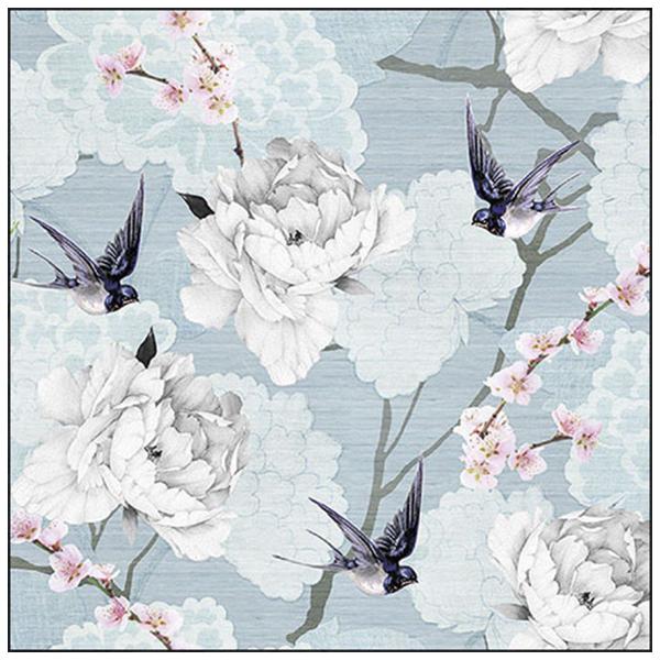 Imagem de Guardanapo para Decoupage com 20 Unid. Oriental Flowers Blue