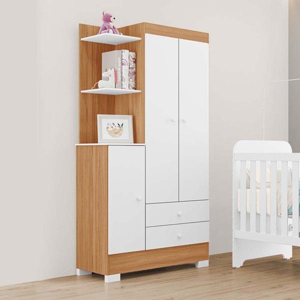 GuardaRoupas Infantil Encanto 100 MDF 3 Portas 3 Gavetas - Tuboarte GuardaRoupas Infantil Encanto 100 MDF 3 Portas 3 Gavetas - Tuboarte