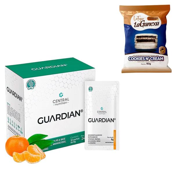 Guardian 30 Sachês 8g - Central Nutrition + La Fajor Cookies ou Leitinho 50g - La Ganexa Imagem de Guardian 30 Sachês 8g - Central Nutrition + La Fajor Cookies ou Leitinho 50g - La Ganexa