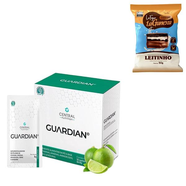 Guardian 30 Sachês 8g - Central Nutrition + La Fajor Cookies ou Leitinho 50g - La Ganexa Imagem de Guardian 30 Sachês 8g - Central Nutrition + La Fajor Cookies ou Leitinho 50g - La Ganexa