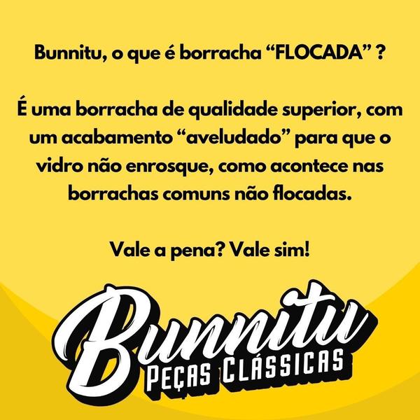 Imagem de Guarnição Borracha Pestana Interna Flocada Com Arame Porta VW Variant 1 TL 2 Portas - Par 182273