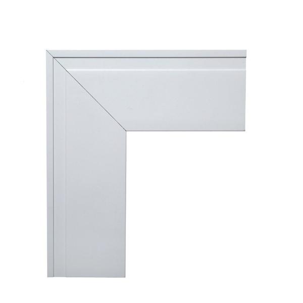 Imagem de Guarnição de Poliestireno 10cm x 15mm Frisado 2,25 Metro Linear - caixa com 2,25 Unidade - Branco