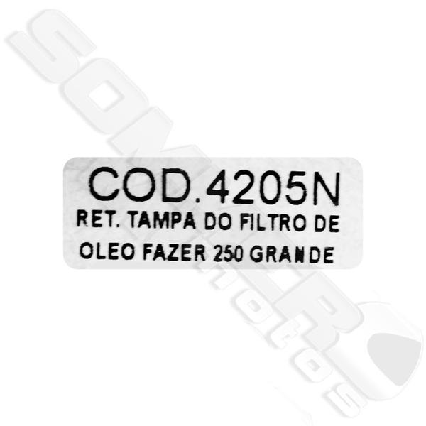 Imagem de Guarnição Tampa Filtro Óleo Valflex Yamaha Fer 250