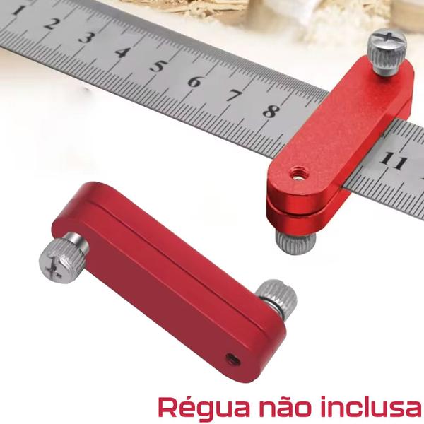 Imagem de Guia Gauge de Marcação Graminho para Régua Alumínio Vermelho