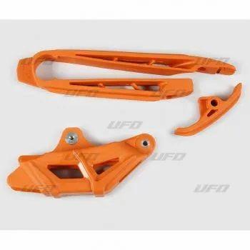 Imagem de Guia Kit (Corrente+Balanca) Ufo Ktm 125-450 Sx-F/Sx 11/15 + Husq Fc/ -Laranja (+Tensor Acompanha)