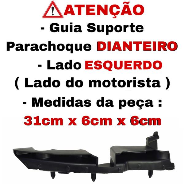 Imagem de Guia Parachoque Dianteiro Citroen C4 Cactus 2019 2020 2021 2022 2023 2024 Lado Esquerdo Original