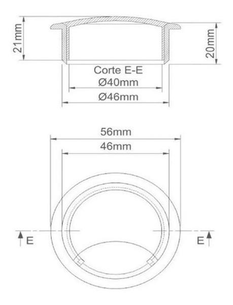 Imagem de Guia Passa Fio 46Mm Cinza Claro - 20 Peças