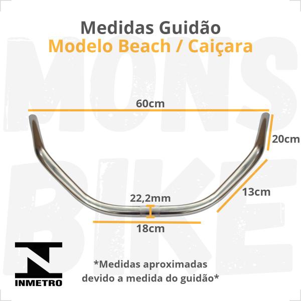 Imagem de Guidão Bicicleta Praieira Bike Caiçara Beach Retrô Praiana