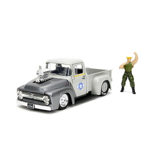 Imagem de Guile e 1956 Ford F-100 - Street Fighter - 1/24 - Jada