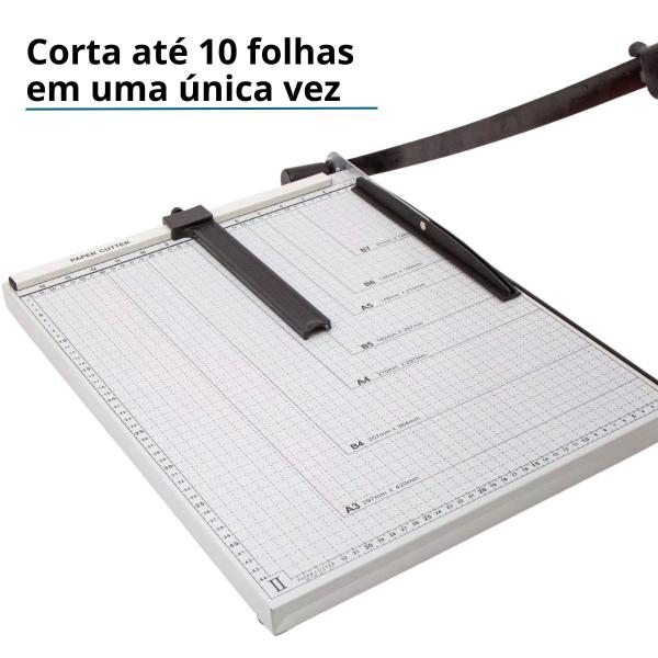 Imagem de Guilhotina Cortador Papel Profissional A3 Corta Até 10 Folha