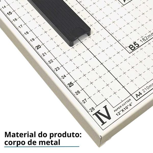 Imagem de Guilhotina de Papel Manual Importway A4 10 Folhas IWGPA410