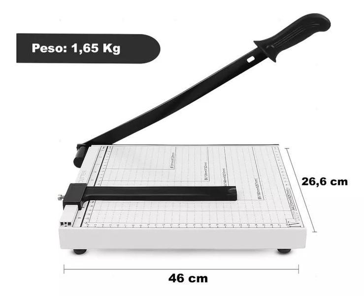 Imagem de Guilhotina Manual Base Aço Papel A4 Profissional Office