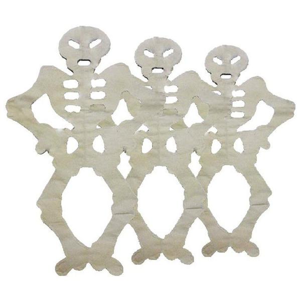 Imagem de Guirlanda Bandeirola Esqueleto de Papel Halloween
