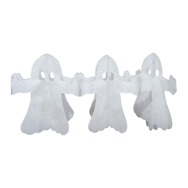 Imagem de Guirlanda Bandeirola Fantasma de Papel Halloween