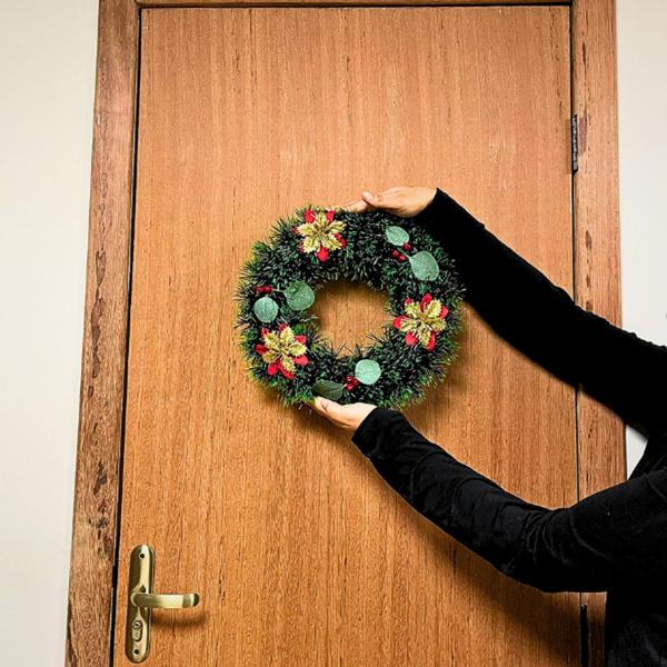 Imagem de Guirlanda para enfeite Natal Festa Presente Parede Porta