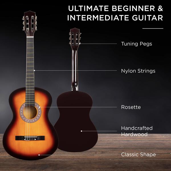 Imagem de Guitarra acústica Best Choice Products Beginner 38 in Sunburst