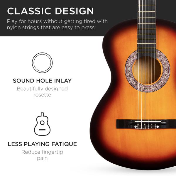 Imagem de Guitarra acústica Best Choice Products Beginner 38 in Sunburst