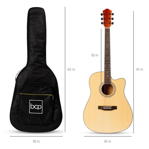 Imagem de Guitarra acústica Best Choice Products Beginner 41 polegadas com estojo